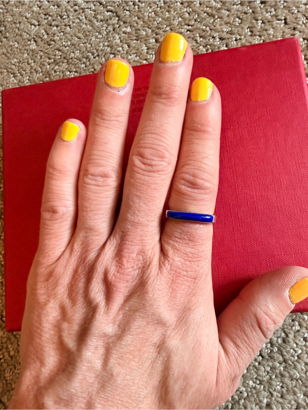 Vintage Blue Lapis Sterling Silver Ring
